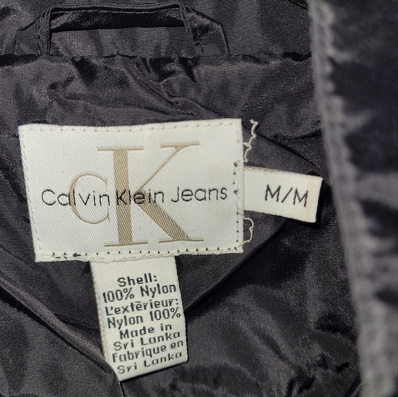 Youth medium Calvin Klein nylon windbreaker pullover jacket black - Picture 5 of 6